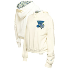 St. Louis Blues New Era Women's Glam Game Quarter-Zip Cropped Floral Hoodie Pullover -  NHL Hoodies