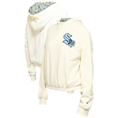 Seattle Kraken New Era Women's Glam Game Quarter-Zip Cropped Floral Hoodie Pullover -  NHL Hoodies