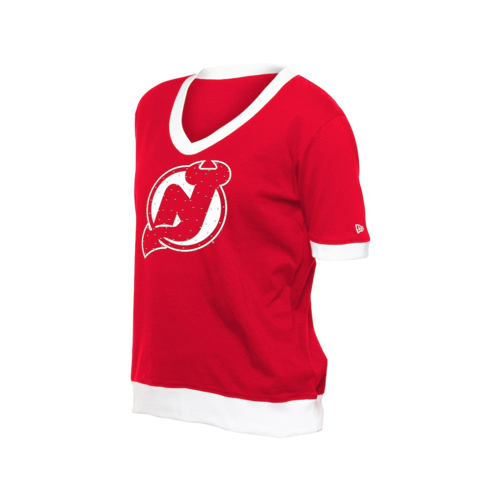 New Jersey Devils New Era Women's Game Day Rhinestuds T-Shirt -  NHL T-shirts