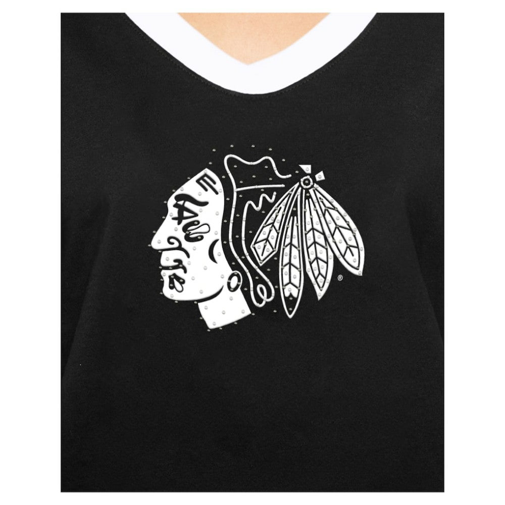 Chicago Blackhawks New Era Women's Game Day Rhinestuds T-Shirt -  NHL T-shirts