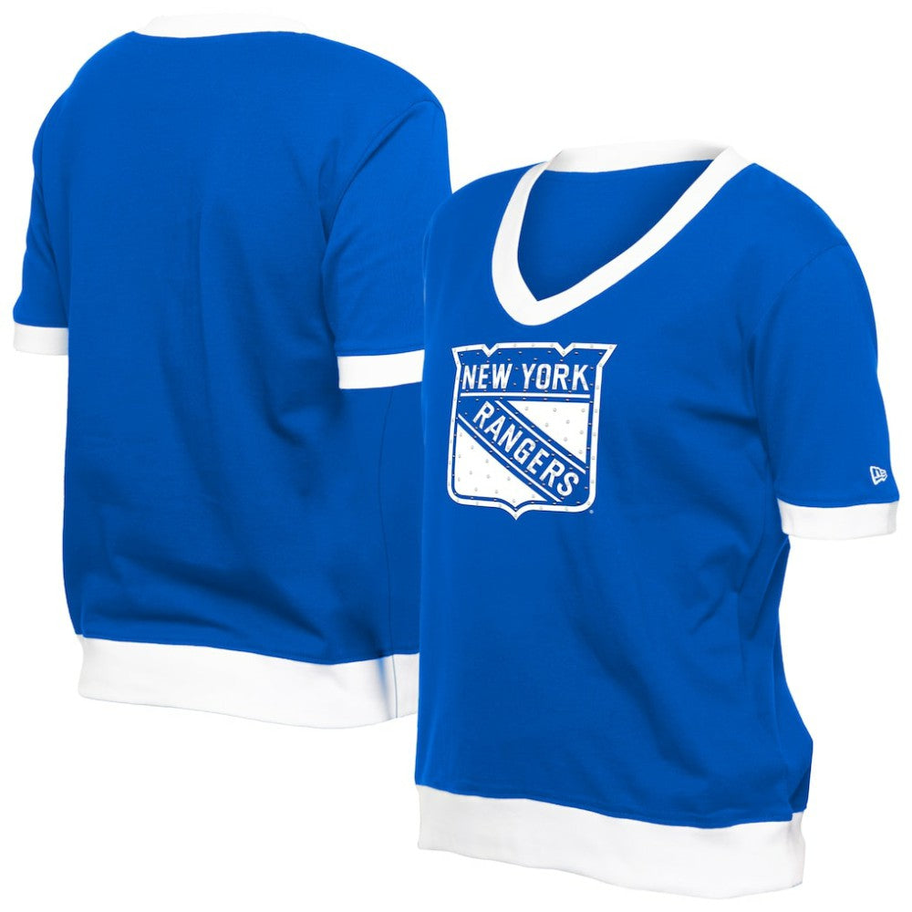 New York Rangers New Era Women's Game Day Rhinestuds T-Shirt -  NHL T-shirts
