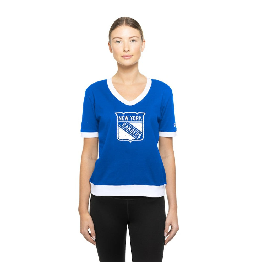 New York Rangers New Era Women's Game Day Rhinestuds T-Shirt -  NHL T-shirts
