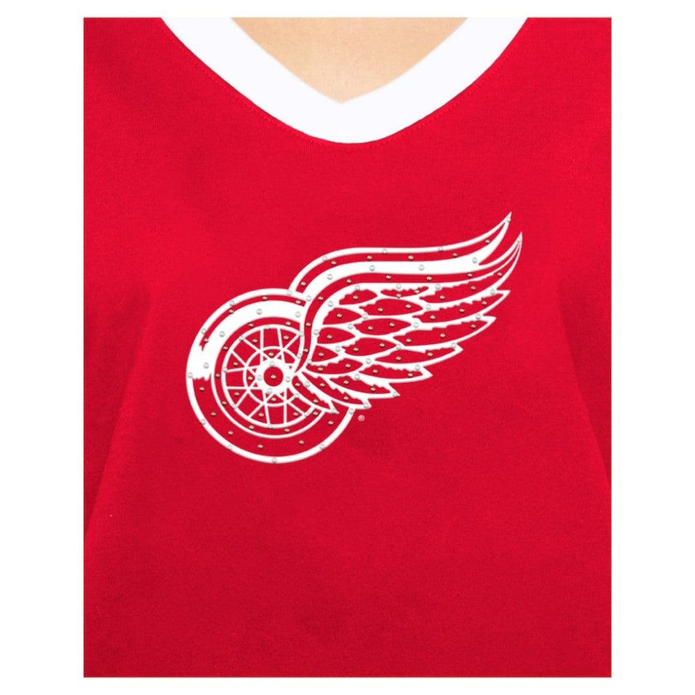Detroit Red Wings New Era Women's Game Day Rhinestuds T-Shirt -  NHL T-shirts