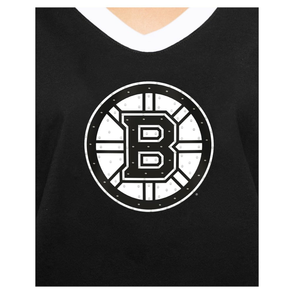Boston Bruins New Era Women's Game Day Rhinestuds T-Shirt -  NHL T-shirts