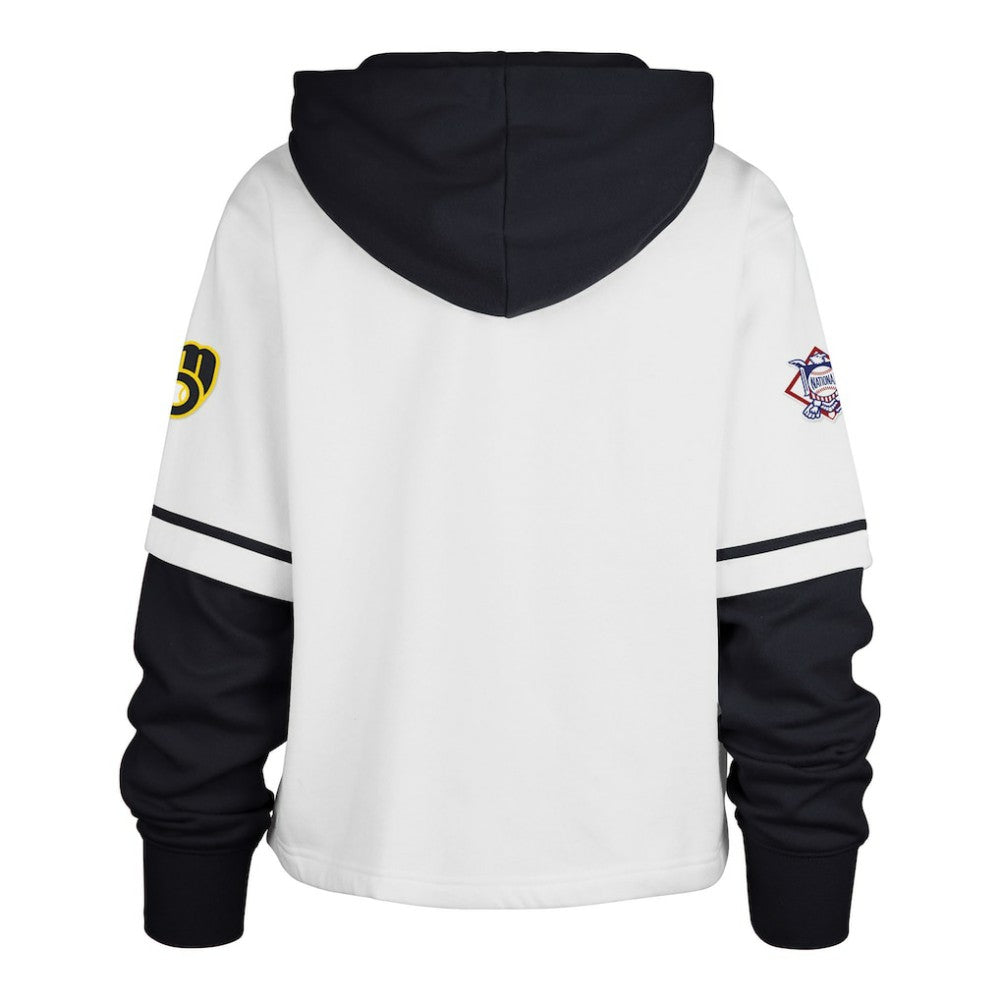 Milwaukee Brewers '47 Women's Trifecta Shortstop Cropped Pullover Hoodie - MLB Hoodies