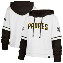 San Diego Padres '47 Women's Trifecta Shortstop Cropped Pullover Hoodie - MLB Hoodies