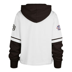 San Diego Padres '47 Women's Trifecta Shortstop Cropped Pullover Hoodie - MLB Hoodies