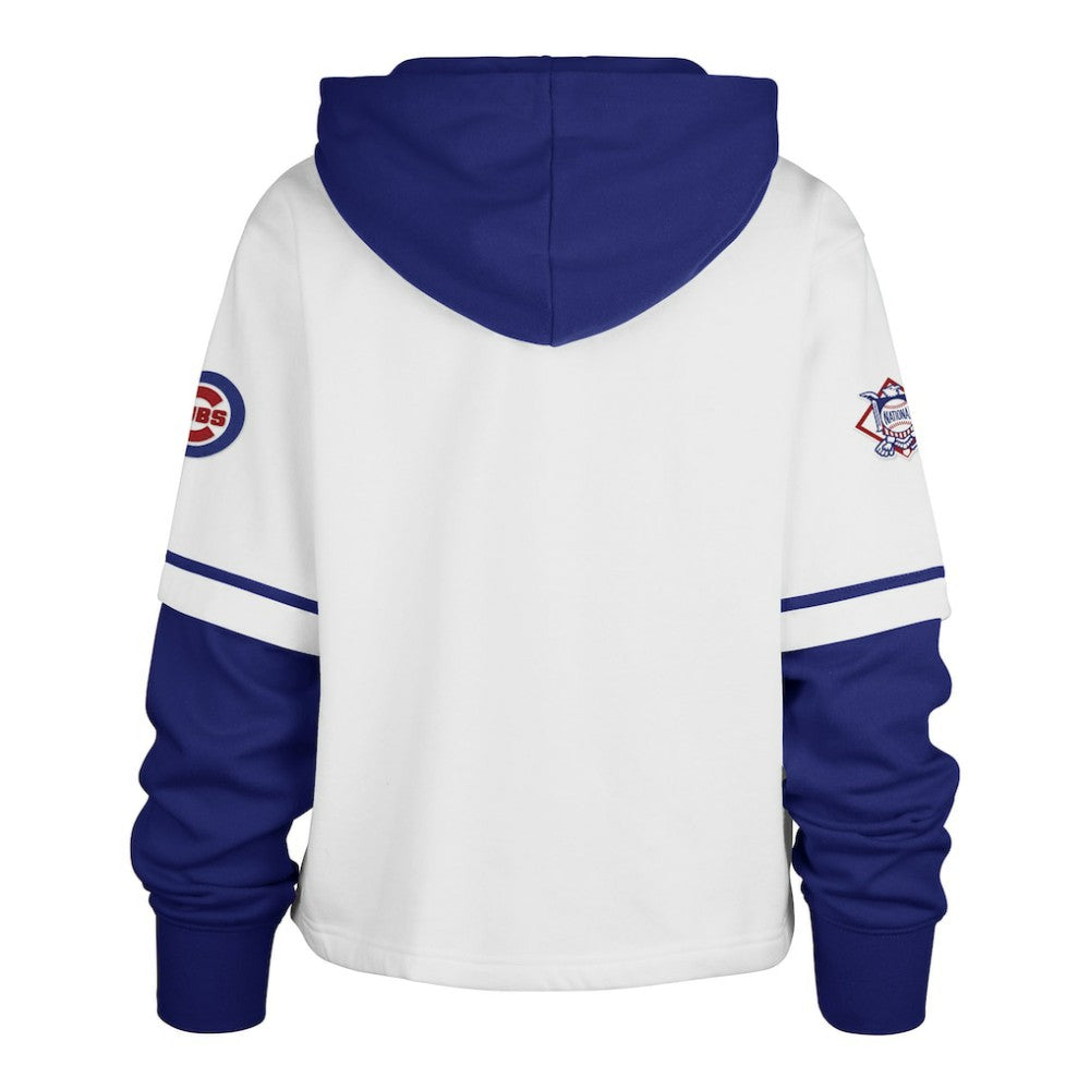 Chicago Cubs '47 Women's Trifecta Shortstop Cropped Pullover Hoodie - MLB Hoodies