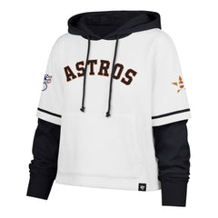Houston Astros '47 Women's Trifecta Shortstop Cropped Pullover Hoodie - MLB Hoodies