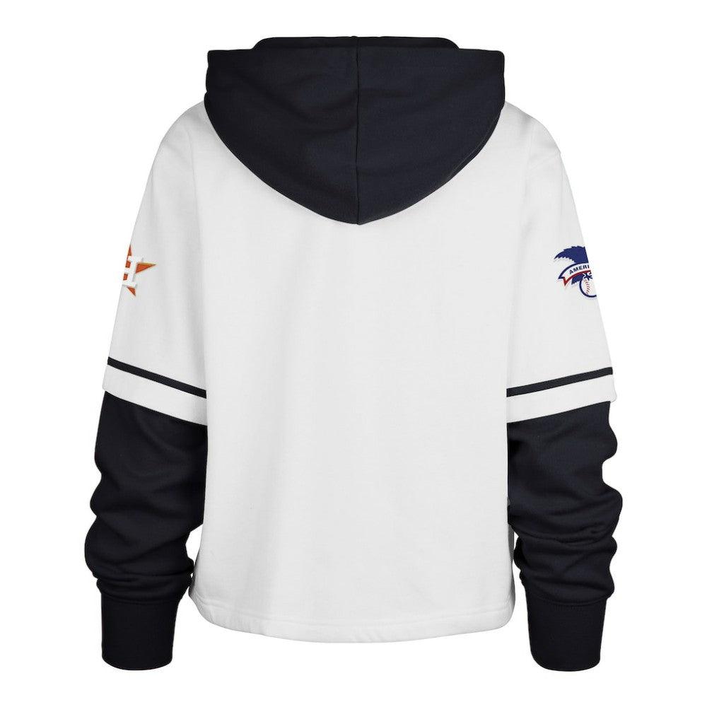Houston Astros '47 Women's Trifecta Shortstop Cropped Pullover Hoodie - MLB Hoodies