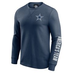 Dallas Cowboys Darius Rucker Collection Washed Waffle-Knit Long Sleeve T-Shirt | NFL Outlet