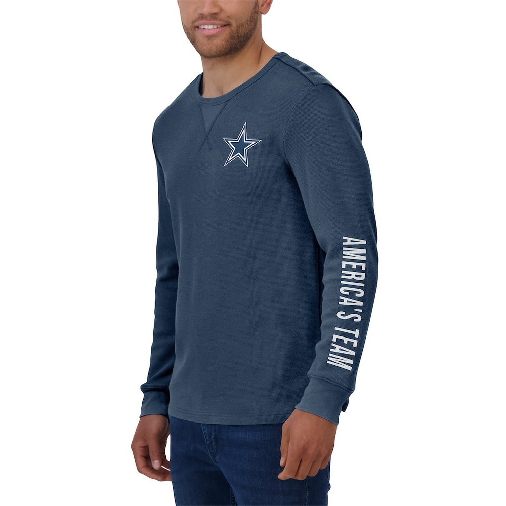 Dallas Cowboys Darius Rucker Collection Washed Waffle-Knit Long Sleeve T-Shirt | NFL Outlet