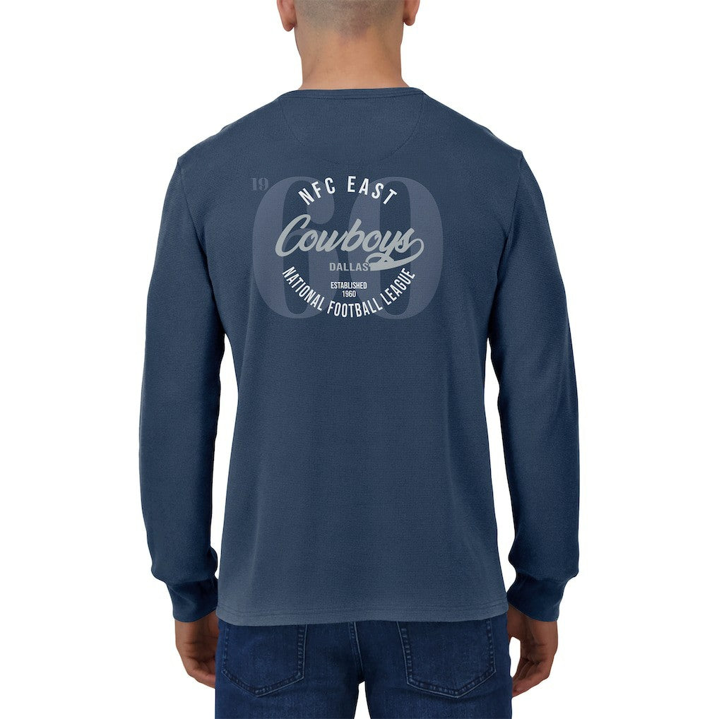 Dallas Cowboys Darius Rucker Collection Washed Waffle-Knit Long Sleeve T-Shirt | NFL Outlet
