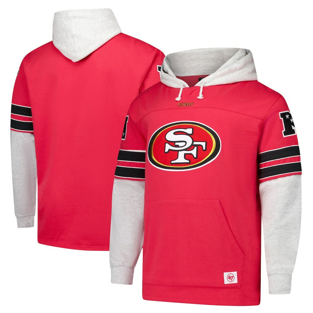 San Francisco 49ers '47 Big & Tall Lacer Pullover Hoodie | NFL Outlet
