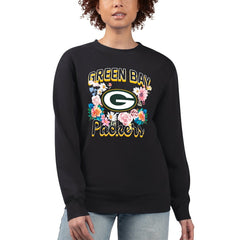 Green Bay Packers G-III 4Her by Carl Banks Women's Flower Logo Graphic Fleece Pullover Sweatshirt | NFL On sale