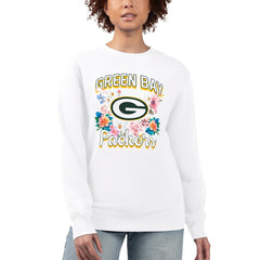 Green Bay Packers G-III 4Her by Carl Banks Women's Flower Logo Graphic Fleece Pullover Sweatshirt | NFL On sale