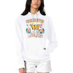 Washington Commanders G-III 4Her by Carl Banks Women's Flowers Team Logo Graphic Fleece Pullover Hoodie | NFL Sale