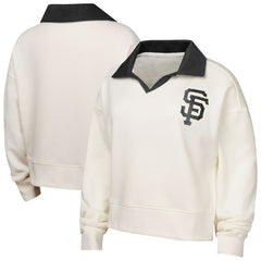 San Francisco Giants Girls Youth Ballpark Hit Collared V-Neck Pullover Sweatshirt - MLB Pullover