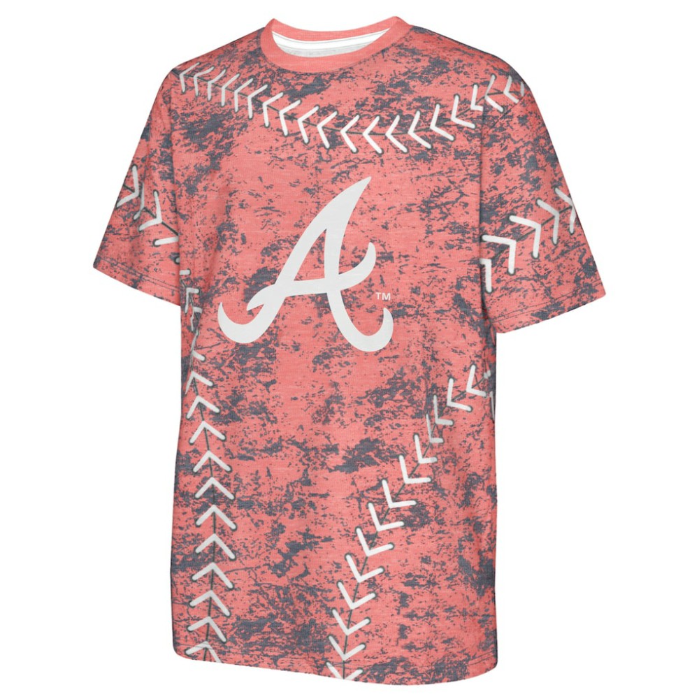 Atlanta Braves Youth Slide Score Bold T-Shirt - MLB T-shirts