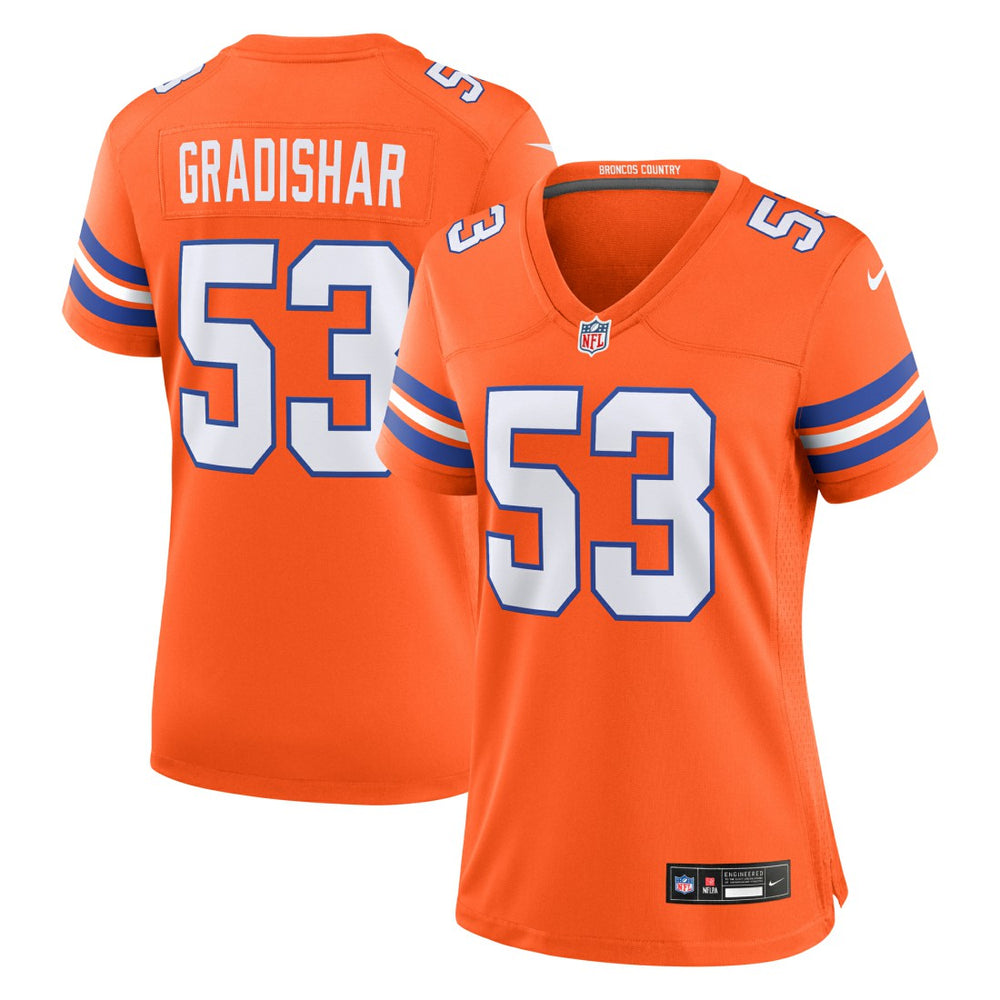 Denver Broncos Randy Gradishar  Women's Mile High Collection 1977 Throwback Retired Player Game Jersey | NFL Sale