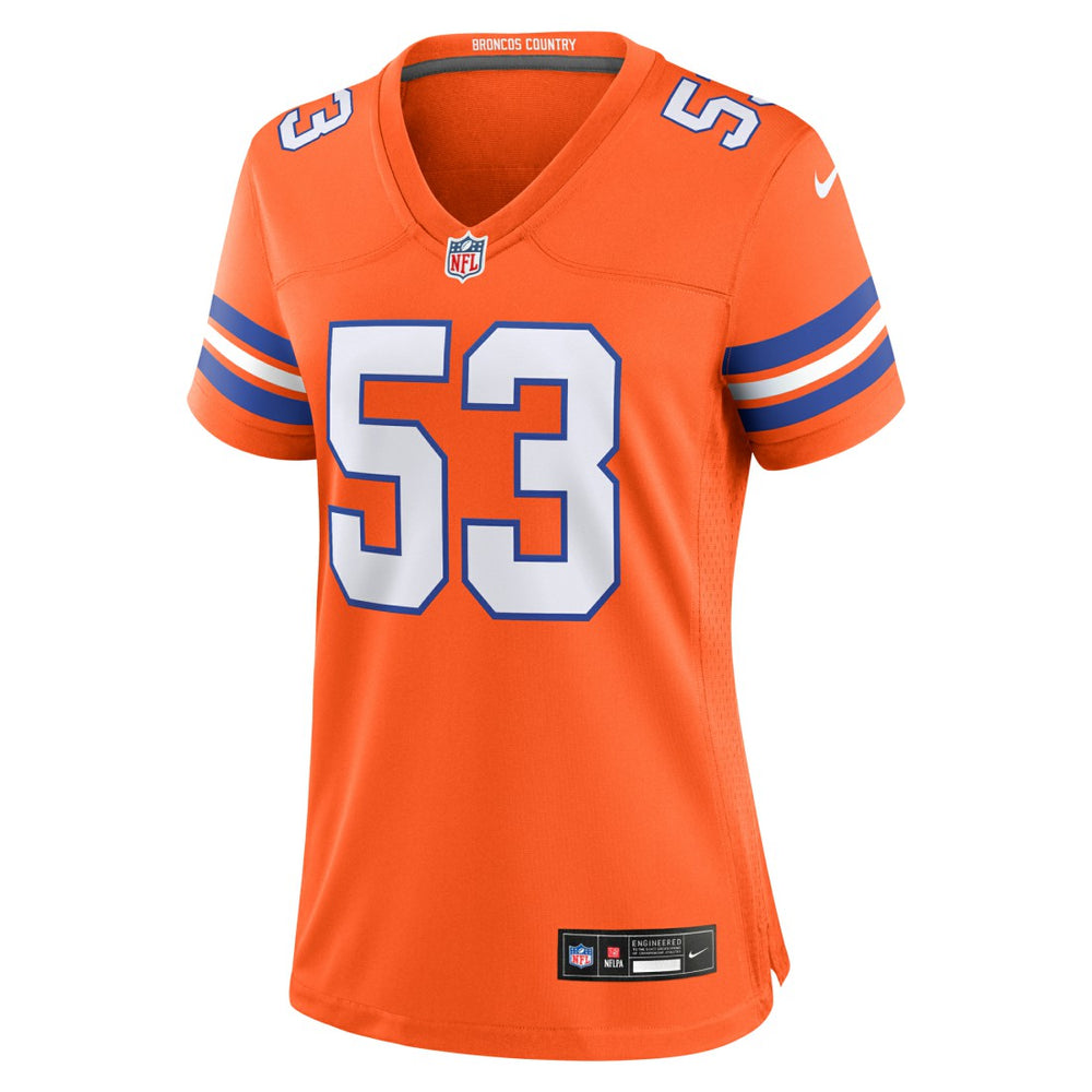 Denver Broncos Randy Gradishar  Women's Mile High Collection 1977 Throwback Retired Player Game Jersey | NFL Sale