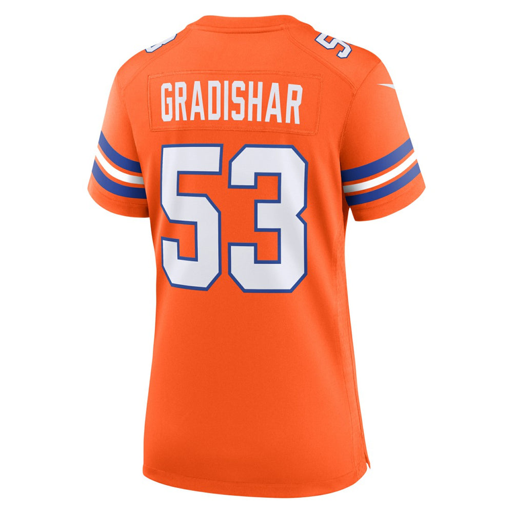 Denver Broncos Randy Gradishar  Women's Mile High Collection 1977 Throwback Retired Player Game Jersey | NFL Sale