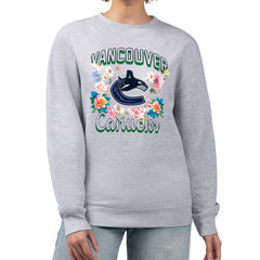 Vancouver Canucks G-III 4Her by Carl Banks Women's Flower Logo Pullover Sweatshirt -  NHL Sweatshirts