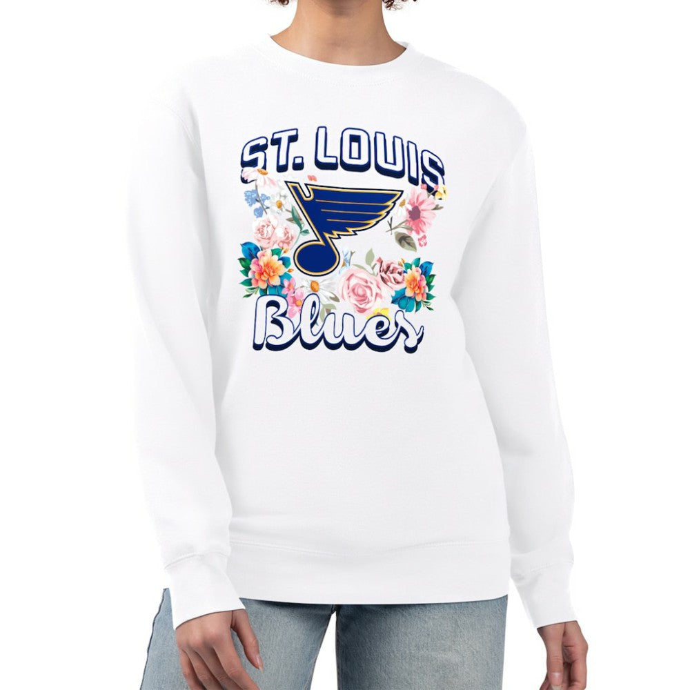 St. Louis Blues G-III 4Her by Carl Banks Women's Flower Logo Pullover Sweatshirt -  NHL Sweatshirts
