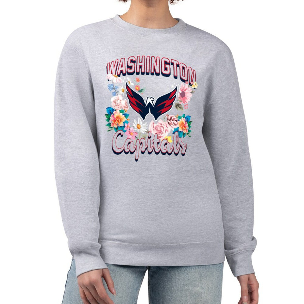 Washington Capitals G-III 4Her by Carl Banks Women's Flower Logo Pullover Sweatshirt -  NHL Sweatshirts