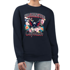 Washington Capitals G-III 4Her by Carl Banks Women's Flower Logo Pullover Sweatshirt -  NHL Sweatshirts