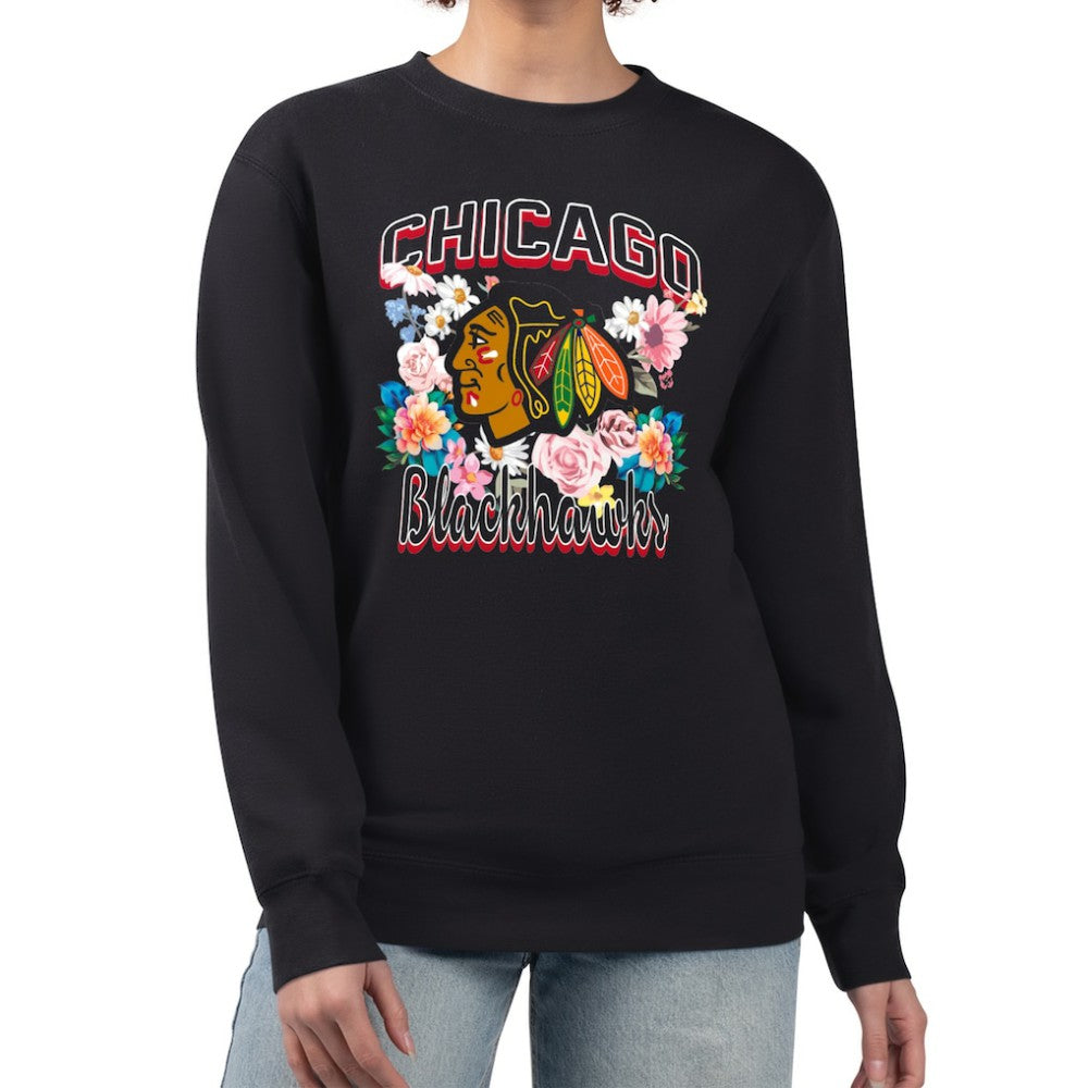 Chicago Blackhawks G-III 4Her by Carl Banks Women's Flower Logo Pullover Sweatshirt -  NHL Sweatshirts