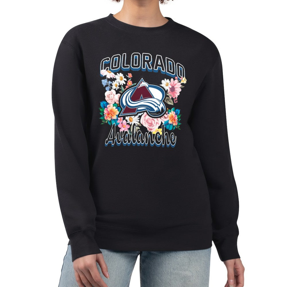 Colorado Avalanche G-III 4Her by Carl Banks Women's Flower Logo Pullover Sweatshirt -  NHL Sweatshirts