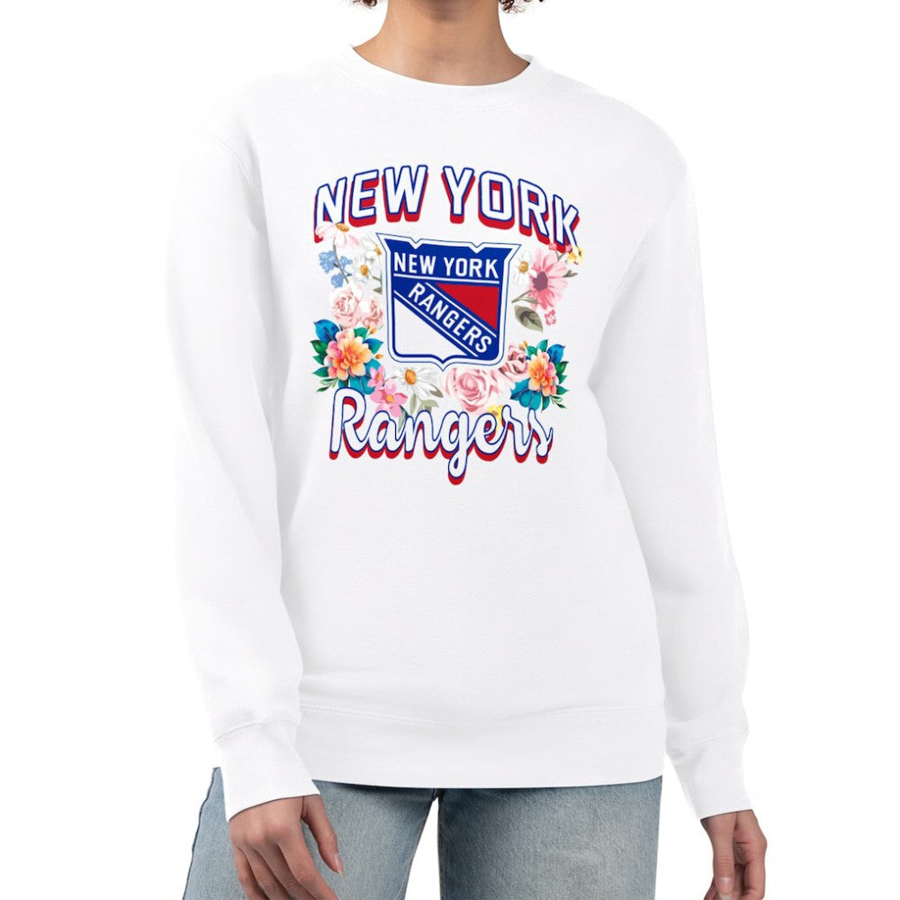New York Rangers G-III 4Her by Carl Banks Women's Flower Logo Pullover Sweatshirt -  NHL Sweatshirts