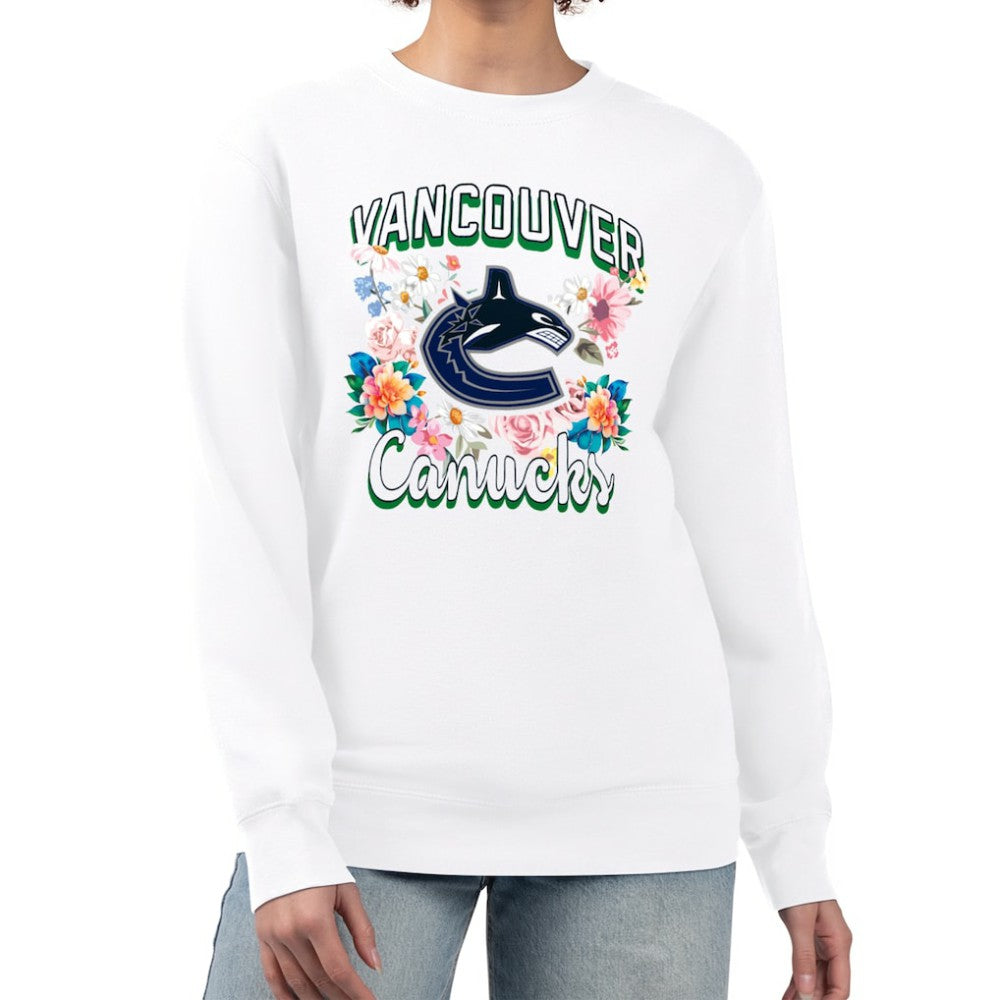 Vancouver Canucks G-III 4Her by Carl Banks Women's Flower Logo Pullover Sweatshirt -  NHL Sweatshirts