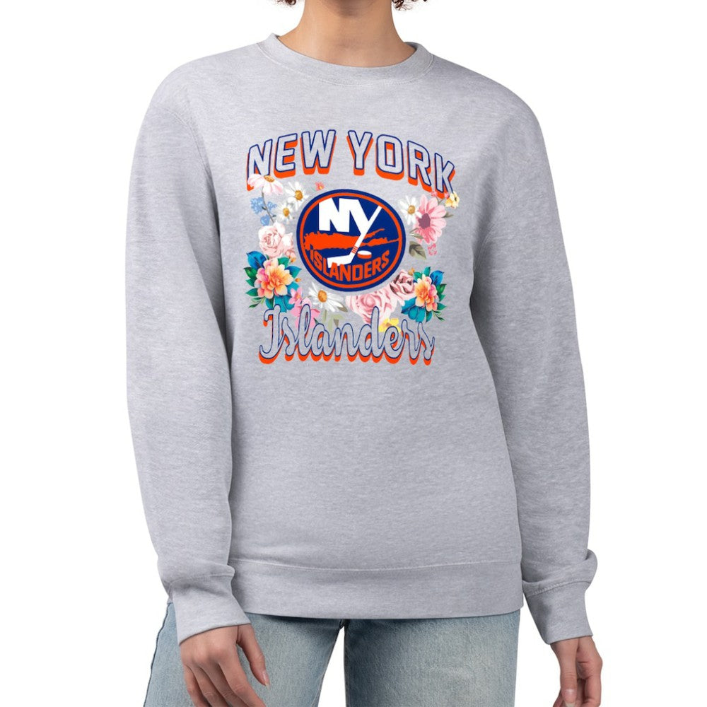 New York Islanders G-III 4Her by Carl Banks Women's Flower Logo Pullover Sweatshirt -  NHL Sweatshirts
