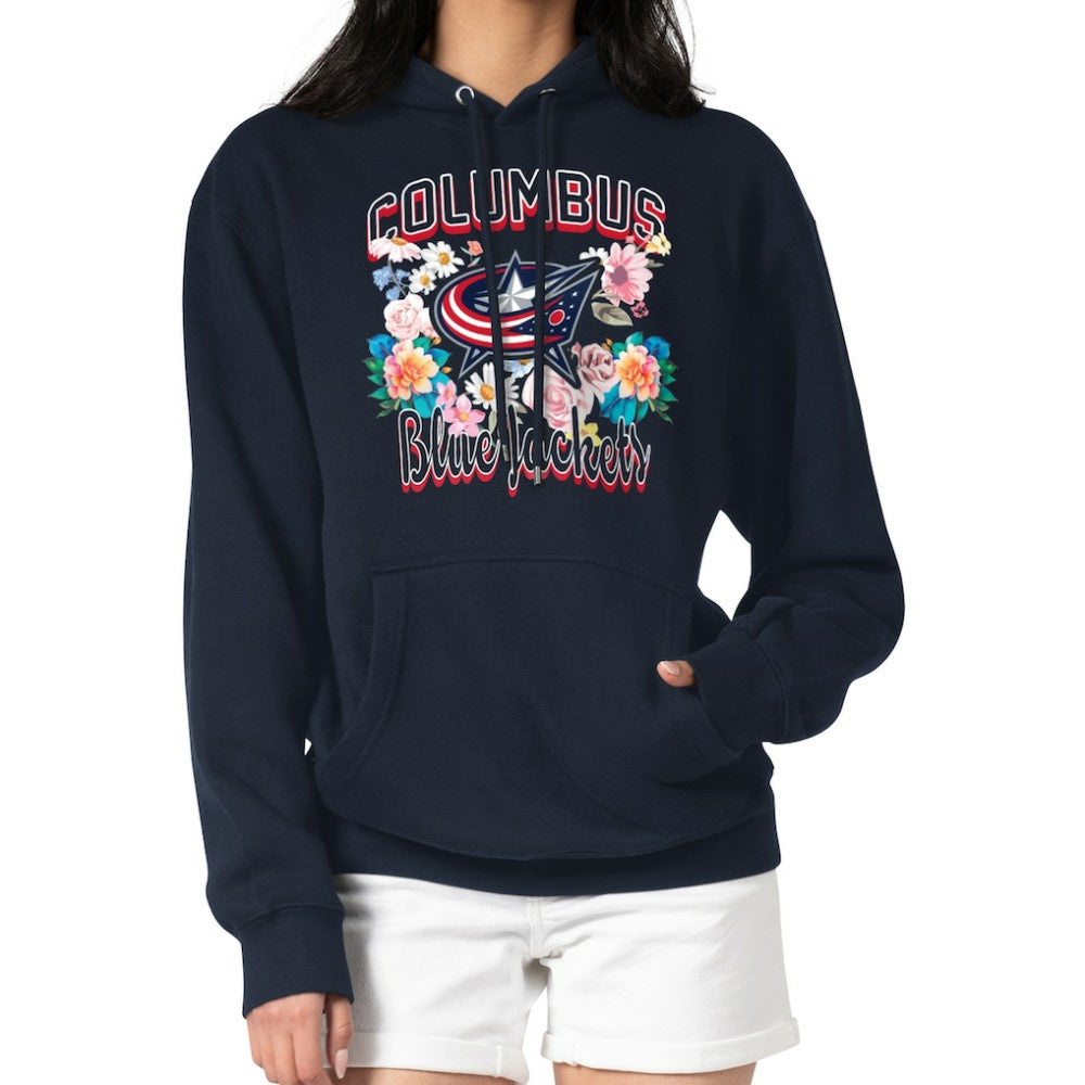 Columbus Blue Jackets G-III 4Her by Carl Banks Women's Flower Logo Pullover Hoodie -  NHL Hoodies