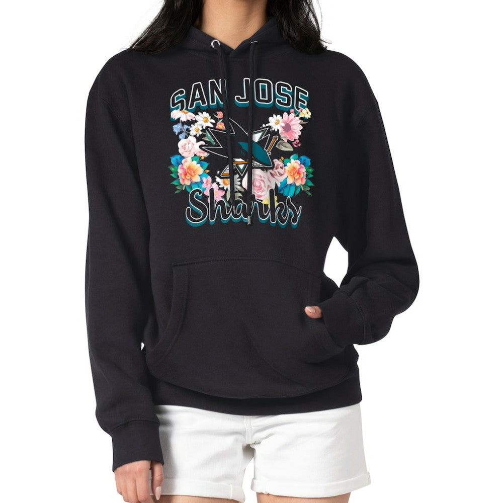 San Jose Sharks G-III 4Her by Carl Banks Women's Flower Logo Pullover Hoodie -  NHL Hoodies