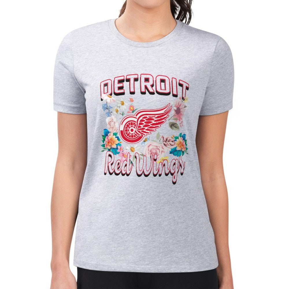 Detroit Red Wings G-III 4Her by Carl Banks Women's Super-Slim Fit Lightweight Flower Logo T-Shirt -  NHL T-shirts