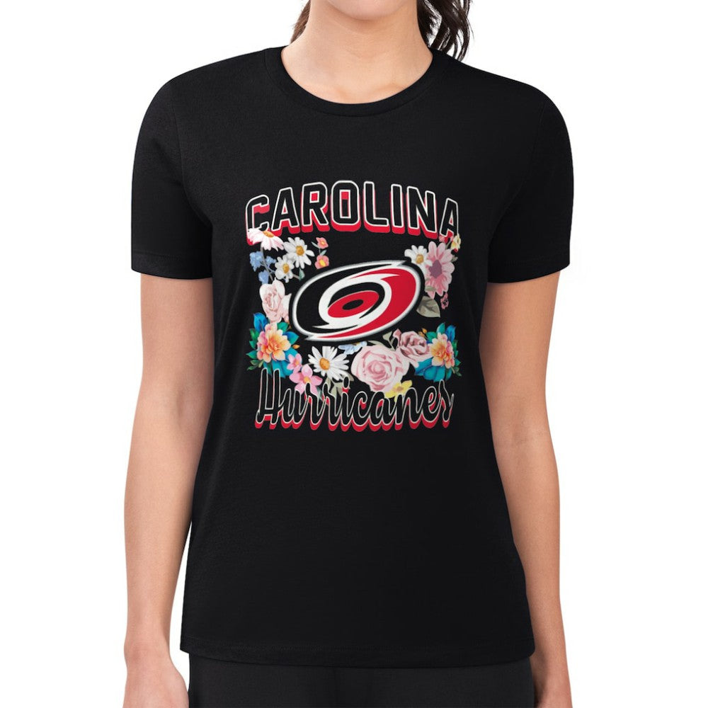 Carolina Hurricanes G-III 4Her by Carl Banks Women's Super-Slim Fit Lightweight Flower Logo T-Shirt -  NHL T-shirts