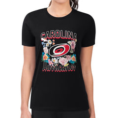 Carolina Hurricanes G-III 4Her by Carl Banks Women's Super-Slim Fit Lightweight Flower Logo T-Shirt -  NHL T-shirts