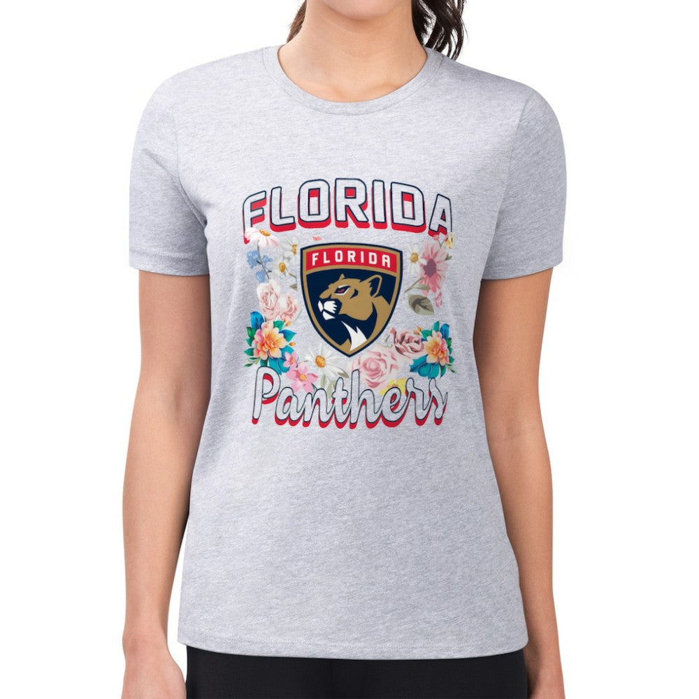 Florida Panthers G-III 4Her by Carl Banks Women's Super-Slim Fit Lightweight Flower Logo T-Shirt -  NHL T-shirts