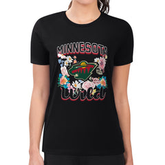 Minnesota Wild G-III 4Her by Carl Banks Women's Super-Slim Fit Lightweight Flower Logo T-Shirt -  NHL T-shirts