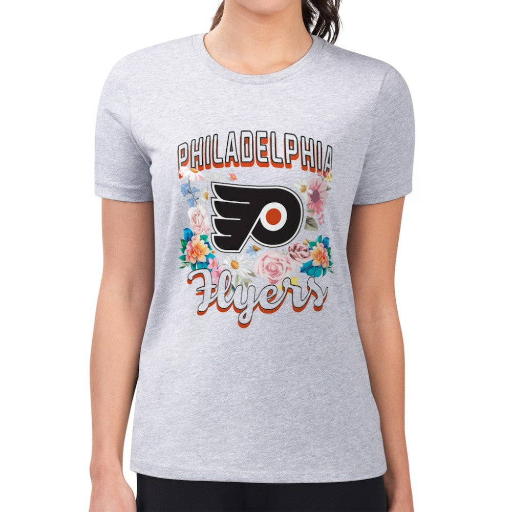 Philadelphia Flyers G-III 4Her by Carl Banks Women's Super-Slim Fit Lightweight Flower Logo T-Shirt -  NHL T-shirts