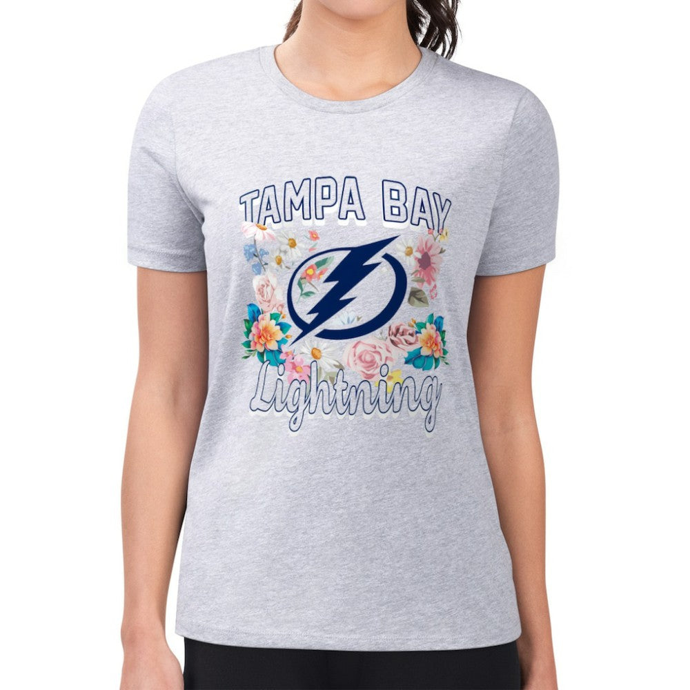 Tampa Bay Lightning G-III 4Her by Carl Banks Women's Super-Slim Fit Lightweight Flower Logo T-Shirt -  NHL T-shirts