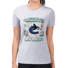 Vancouver Canucks G-III 4Her by Carl Banks Women's Super-Slim Fit Lightweight Flower Logo T-Shirt -  NHL T-shirts