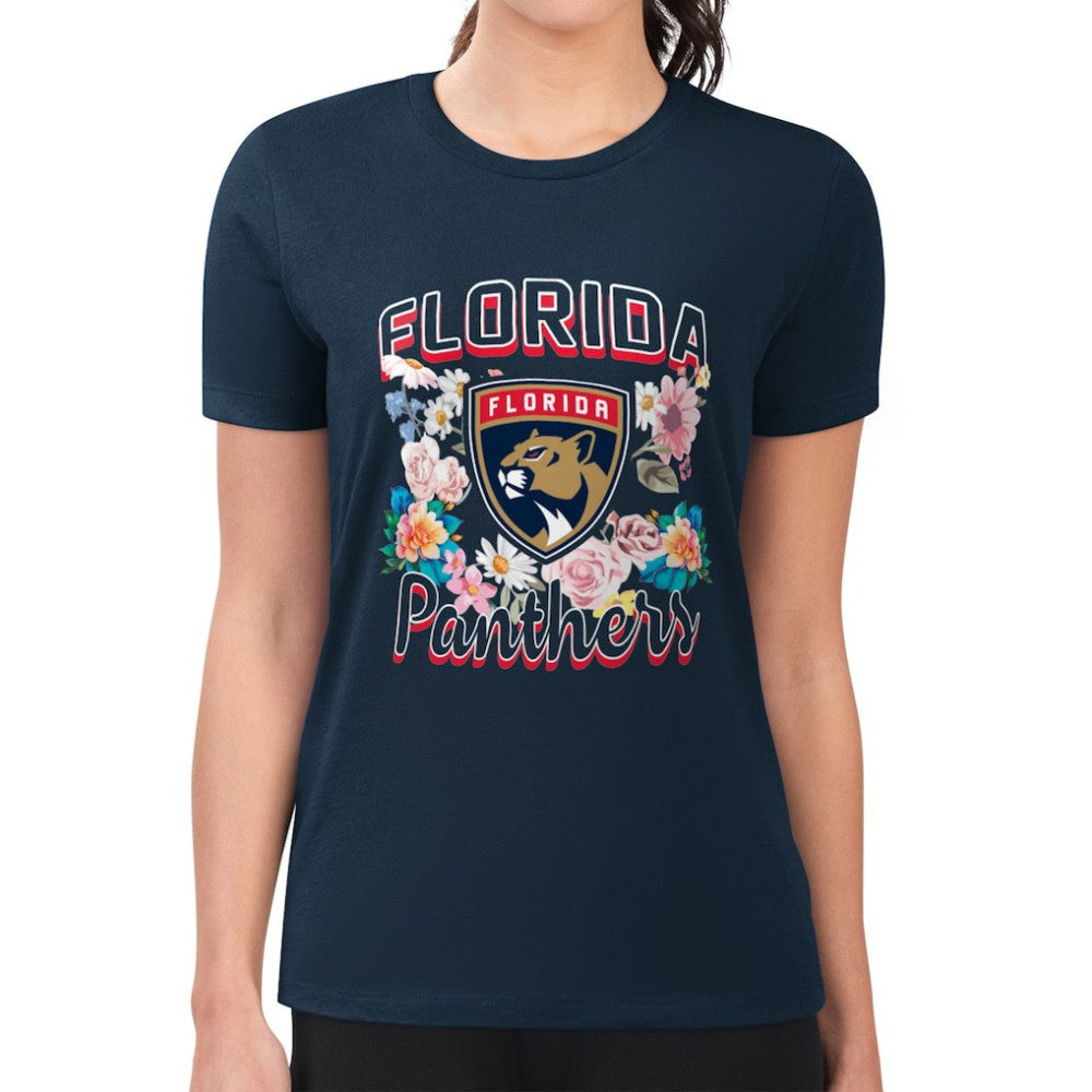 Florida Panthers G-III 4Her by Carl Banks Women's Super-Slim Fit Lightweight Flower Logo T-Shirt -  NHL T-shirts