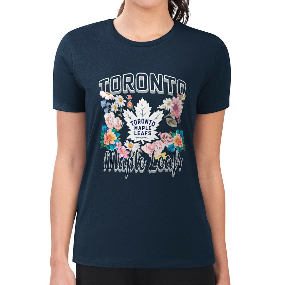 Toronto Maple Leafs G-III 4Her by Carl Banks Women's Super-Slim Fit Lightweight Flower Logo T-Shirt -  NHL T-shirts