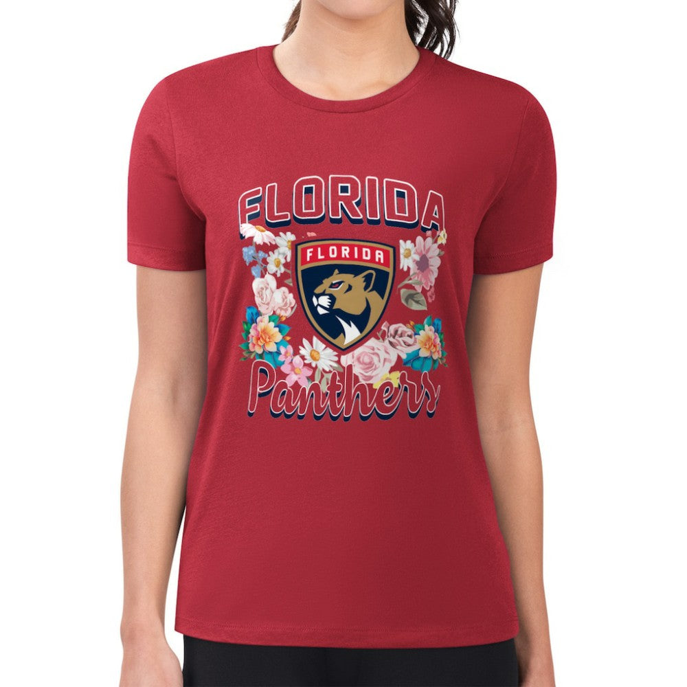 Florida Panthers G-III 4Her by Carl Banks Women's Super-Slim Fit Lightweight Flower Logo T-Shirt -  NHL T-shirts