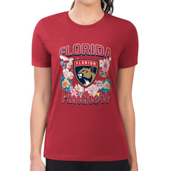 Florida Panthers G-III 4Her by Carl Banks Women's Super-Slim Fit Lightweight Flower Logo T-Shirt -  NHL T-shirts