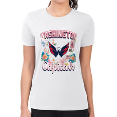 Washington Capitals G-III 4Her by Carl Banks Women's Super-Slim Fit Lightweight Flower Logo T-Shirt -  NHL T-shirts